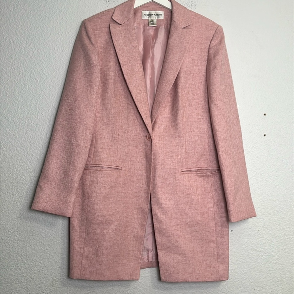 Jones New York Pink Long Blazer
